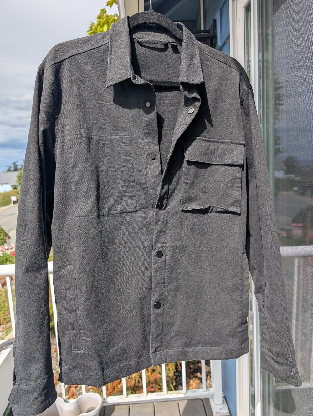 Away Travel Men's Black Overshirt Jacket - Pockets Galore